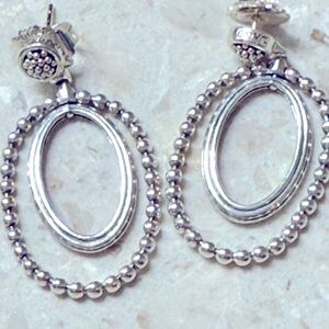 Lagos Caviar Sterling silver earrings gently used